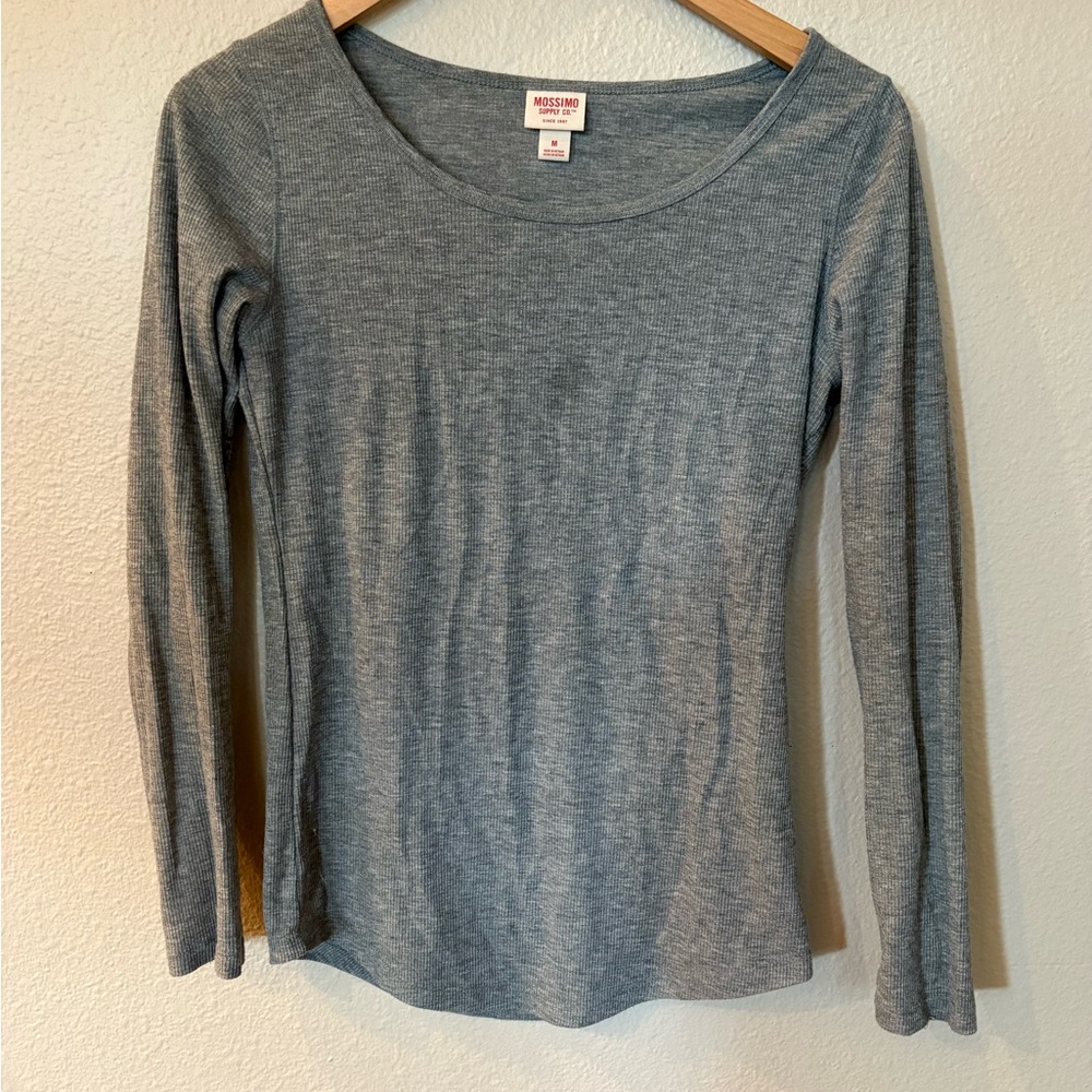 Mossimo Supply Co. Women's Heather Gray Blouse